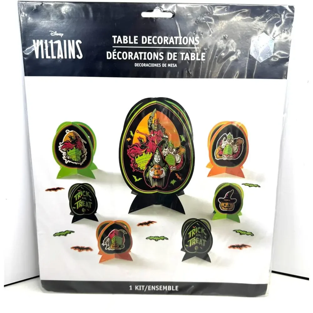 NIB Disney Villains Halloween Table Decorations Kit - Ursula Maleficent Witch